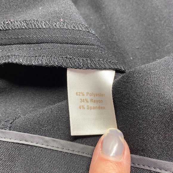 CASLON Black Flat Front High Rise Wide Leg Pants 6 - Picture 9 of 16